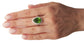 Green Paraiba tourmaline copper bearing & diamond ring white 14k gold gia certified 9.00ctw pear cut