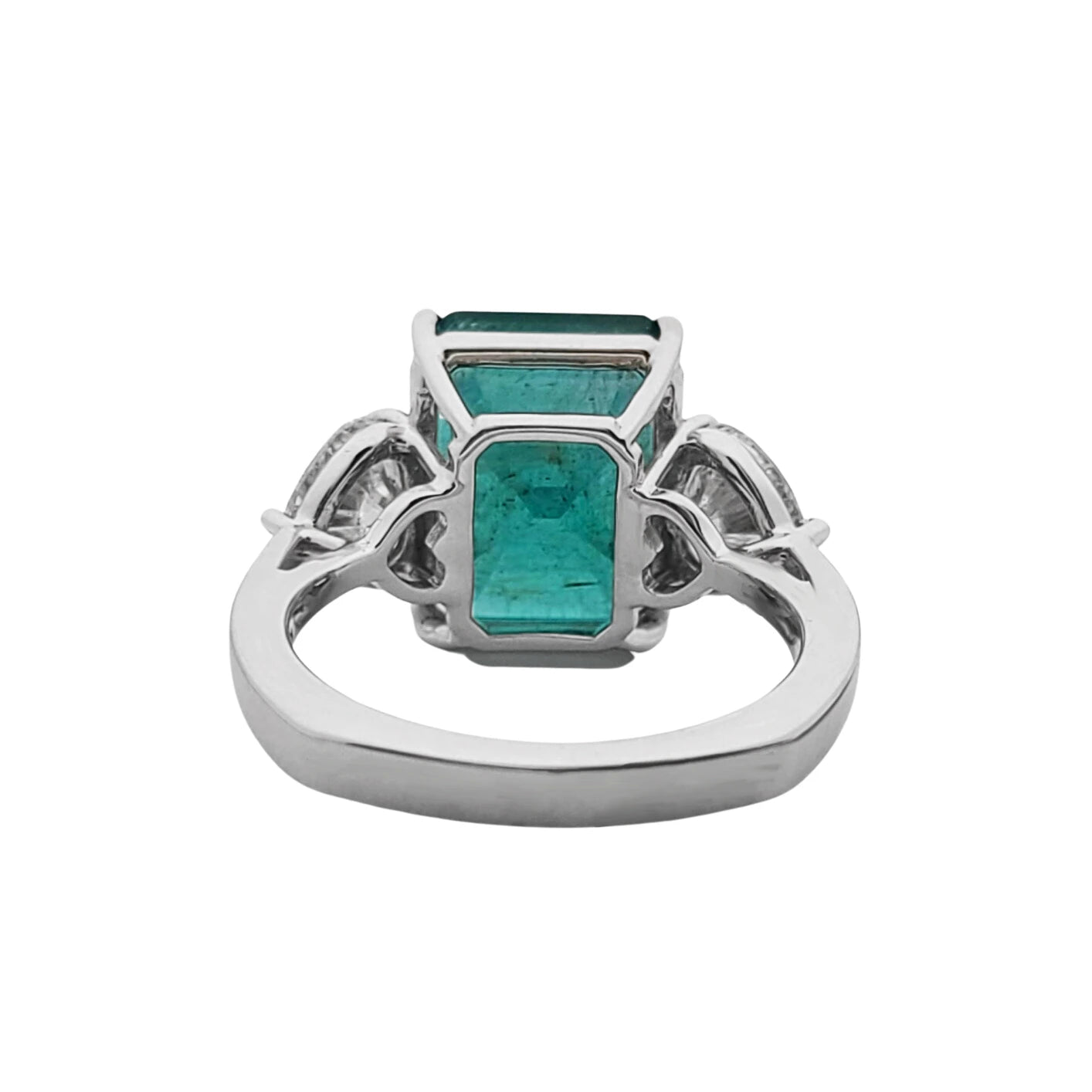 diamond Emerald ring white 14k gold gia certified 9.69 ctw octagonal cut green