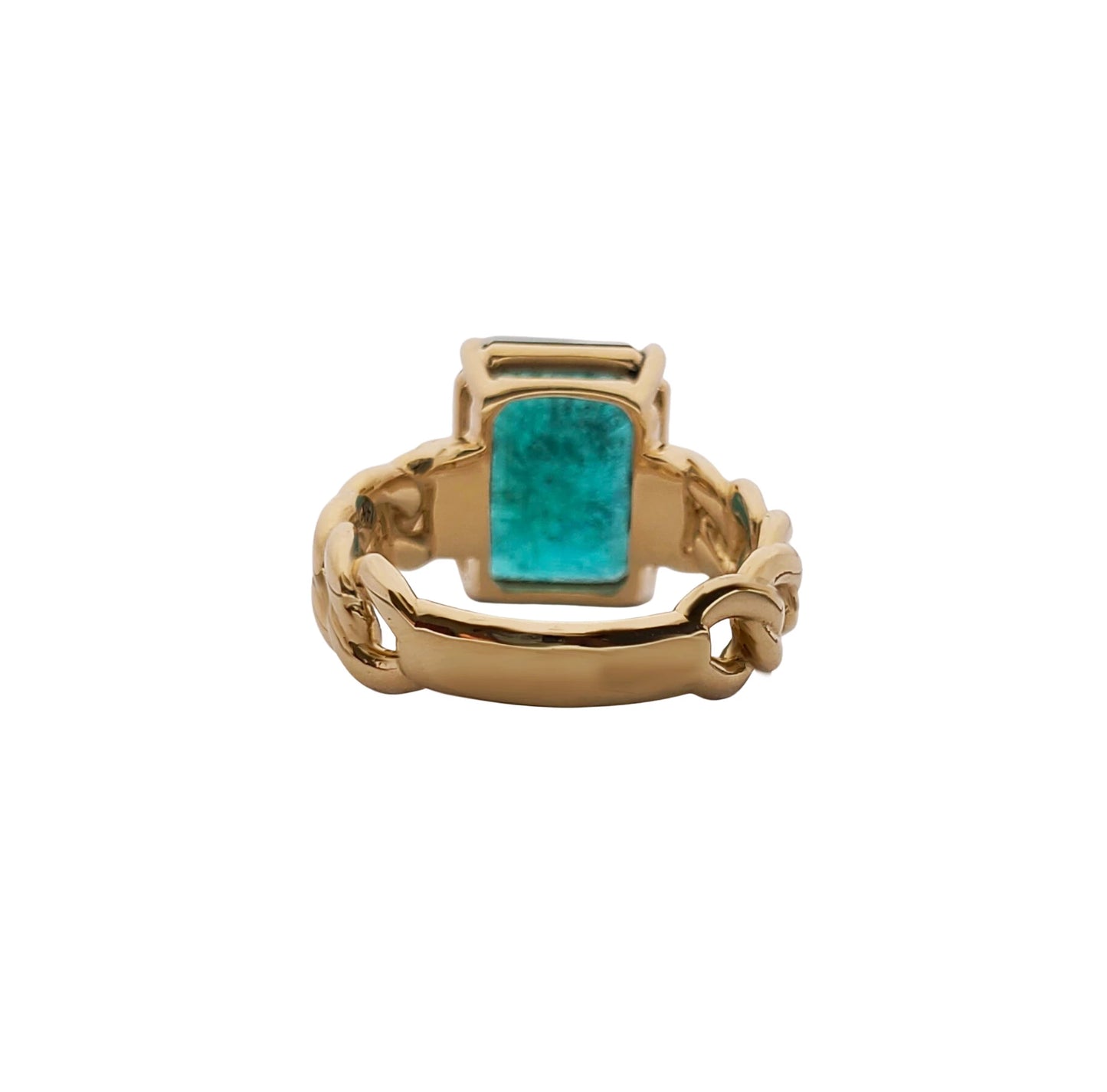Emerald ring diamond yellow gold 14k octagonal cut 5.89 ctw gia certified