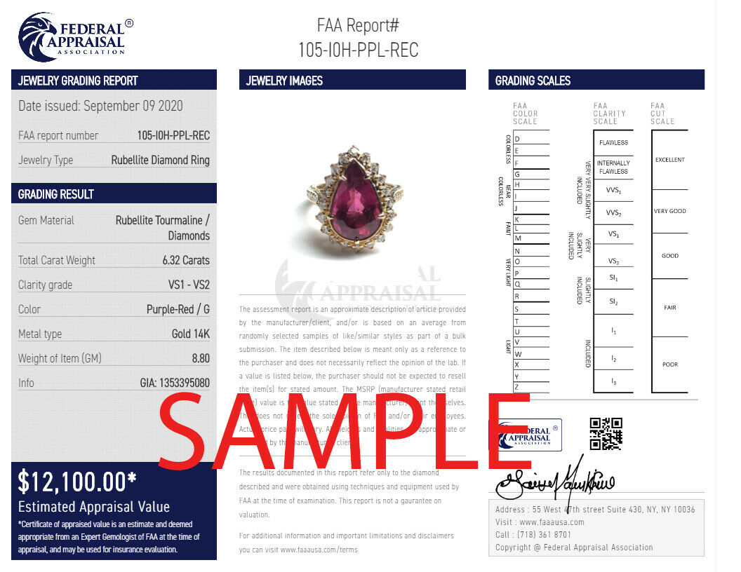 Appraisal certificate for order #1014