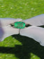 ring Emerald diamond white gold 14k gia certified 6.14ctw split shank
