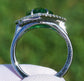 Tsavorite ring white gold 14k diamond grossular garnet 6.08ctw gia certified pear cut