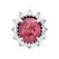 Ruby & diamond ring white 14k gold 5.94 ctw oval red gia certified