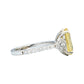 yellow Sapphire & diamond ring white gold 14k sri lanka oval cut gia certified 5.79ctw