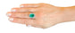 ring Emerald diamond white 14k gold cushion cut 7.28ctw gia certified