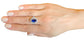 Sapphire gold 14k ring diamond ceylon sri-lanka oval blue 3.82ctw gia certified