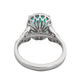 ring Paraiba tourmaline diamond gold white 14k gia certified 8.18ctw oval cut