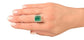 ring Emerald & diamond gold 14k two-toned ( yellow/white ) octagonal cut 9.08ctw gia certified