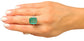 Emerald diamond ring gold 14k two-toned ( yellow/white ) 11.39 ctw gia certified green octagonal cut