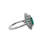 Emerald diamond ring 14k white gold 5.90 ctw octagonal green gia certified
