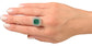 Emerald ring diamond gold white 14k gia certified octagonal cut green 5.91ctw