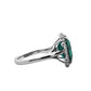 white 14k gold Emerald & diamond ring 6.14 ctw gia certified green octagonal cut