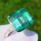 Emerald & diamond ring two-toned 14k yellow/white gold 8.40 ctw gia certified octagonal
