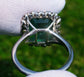 white 14k gold Emerald & diamond ring 6.14 ctw gia certified green octagonal cut