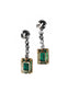 Emerald & diamond earrings gold two-toned 14k yellow/white gia certified 8.03ctw