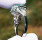 ring Paraiba tourmaline diamond gold white 14k gia certified 8.18ctw oval cut