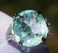 Paraiba tourmaline white 14k gold diamond ring 13.82ctw gia certified oval cut
