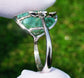 Paraiba tourmaline diamond ring gold white 14k gia certified 11.32ctw triangular cut