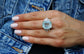 Paraiba tourmaline & diamond ring 14k white gold gia certified 18.04ctw cushion cut
