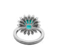 Paraiba tourmaline diamond ring white 14k gold gia certified 5.30 ctw cushion