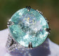 Paraiba tourmaline white 14k gold diamond ring 13.82ctw gia certified oval cut