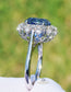 Sapphire & diamond 14k white gold ring ceylon sri lanka 7.76ctw gia certified