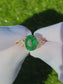 Tsavorite ring diamond gold yellow 14k green grossular garnet gia certified 4.60ctw