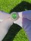 Tsavorite ring diamond gold white 14k grossular garnet green oval cut 4.30ctw certified