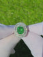 Tsavorite diamond ring gia certified white14k gold oval green grossular garnet 5.97ctw