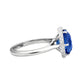 Sapphire ring diamond gold 14k oval blue 6.25ctw ceylon gia certified