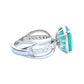 Emerald ring white gold 14k diamond 5.75ctw gia certified cushion cur split shank