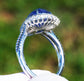 Sapphire diamond ring 14k gold no heat blue ceylon pear cut 5.39cyw gia certified