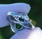 Tsavorite ring diamond gold white 14k gia certified 2.69ctw green garnet