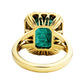 ring Emerald diamond yellow gold 14k gia certified 8.14ctw