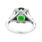 Tsavorite & diamonds ring 14k white gold green grossular garnet 6.38 ctw gia certified