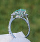 Paraiba tourmaline copper bearing & diamond ring neon blue white 14k gold gia certified 3.59ctw