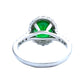 Tsavorite 14k white gold ring diamond green grossular garnet gia certified 4.55ctw