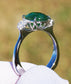 Tsavorite diamond ring white 14k gold oval green grossular garnet 4.38ctw gia certified
