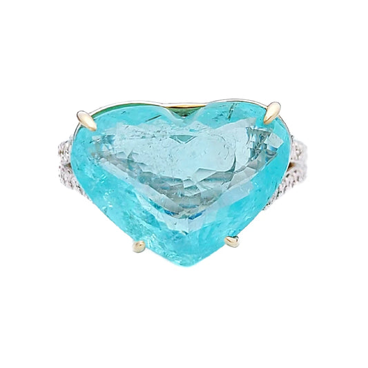 10.50 Ct Natural Blue Copper Bearing Paraiba Tourmaline - Round Cut - Mozambique