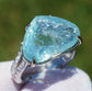 Paraiba tourmaline copper bearing diamond ring gold 14k gia certified 10.64ctw heart cut neon blue