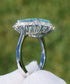 Paraiba tourmaline & diamond copper bearing ring white 14k gold gia certified 7.31ctw