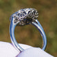 Sapphire ring diamond white gold 14k oval blue ceylon 4.37ctw gia certified sri lanka