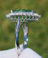 Green Paraiba tourmaline copper bearing & diamond ring white 14k gold gia certified 9.00ctw pear cut