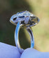 Sapphire ring gold white 14k diamond ceylon oval blue gia certified 3.87ctw