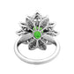 Tsavorite diamond ring white gold 14k gia certified 3.39ctw green grossular garnet