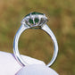 gold ring Tsavorite diamond 14k oval green grossular garnet gia certified 3.44ctw