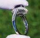 Sapphire ceylon & diamonds ring 14k white gold 4.33 ctw gia certified cushion blue